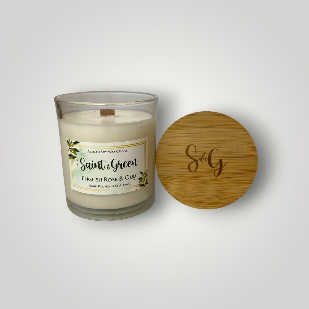 English Rose & Oud Soy Wax Candle